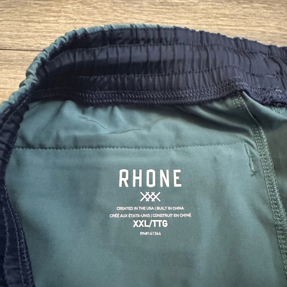 RHONE Size 2XL Teal Athletic Shorts Inseam 10” - Picture 3 of 5